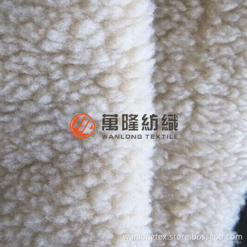 100% Polyester Lamb Sherpa Fleece Fabric for Coat
